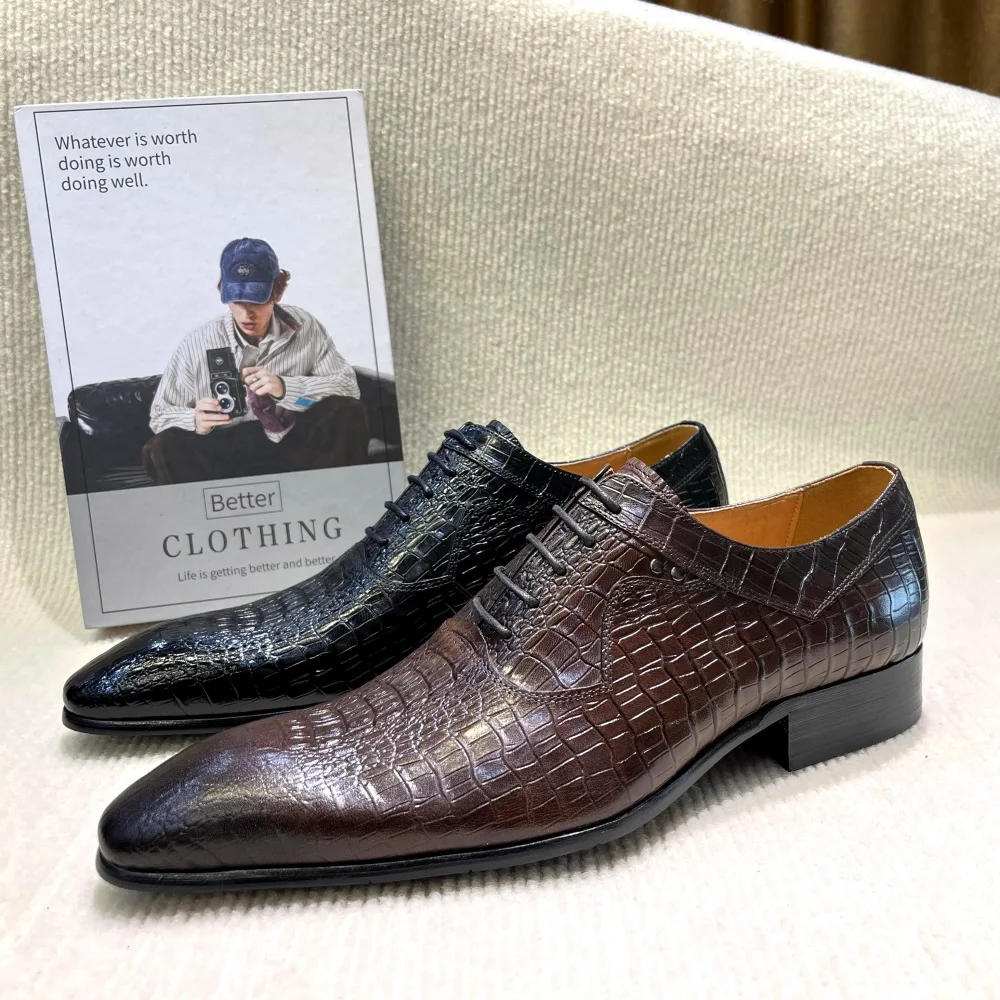 Men'S Formal Wear - Italian Luxury Men's Pointed Toe Oxford