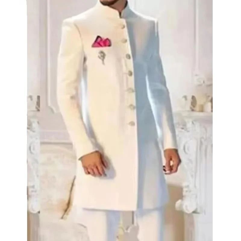 Men Formal Wear Indian - New Classic White Men Suit Long
