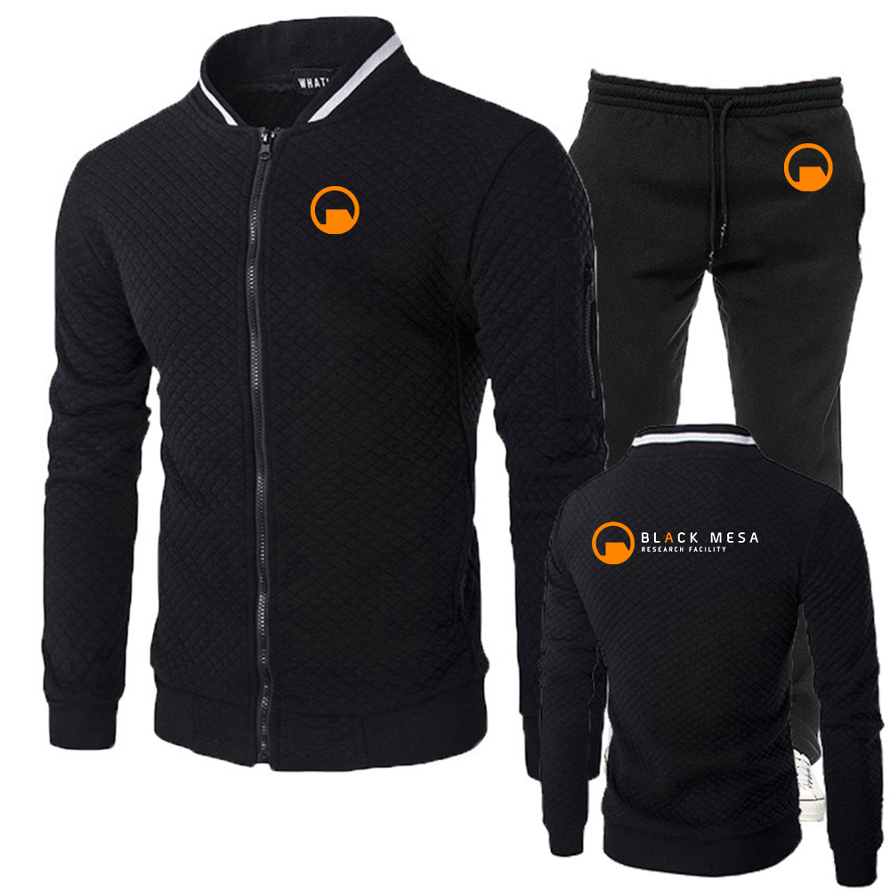 Slim Fit Suit Set - Black Mesa Research Facility New men's