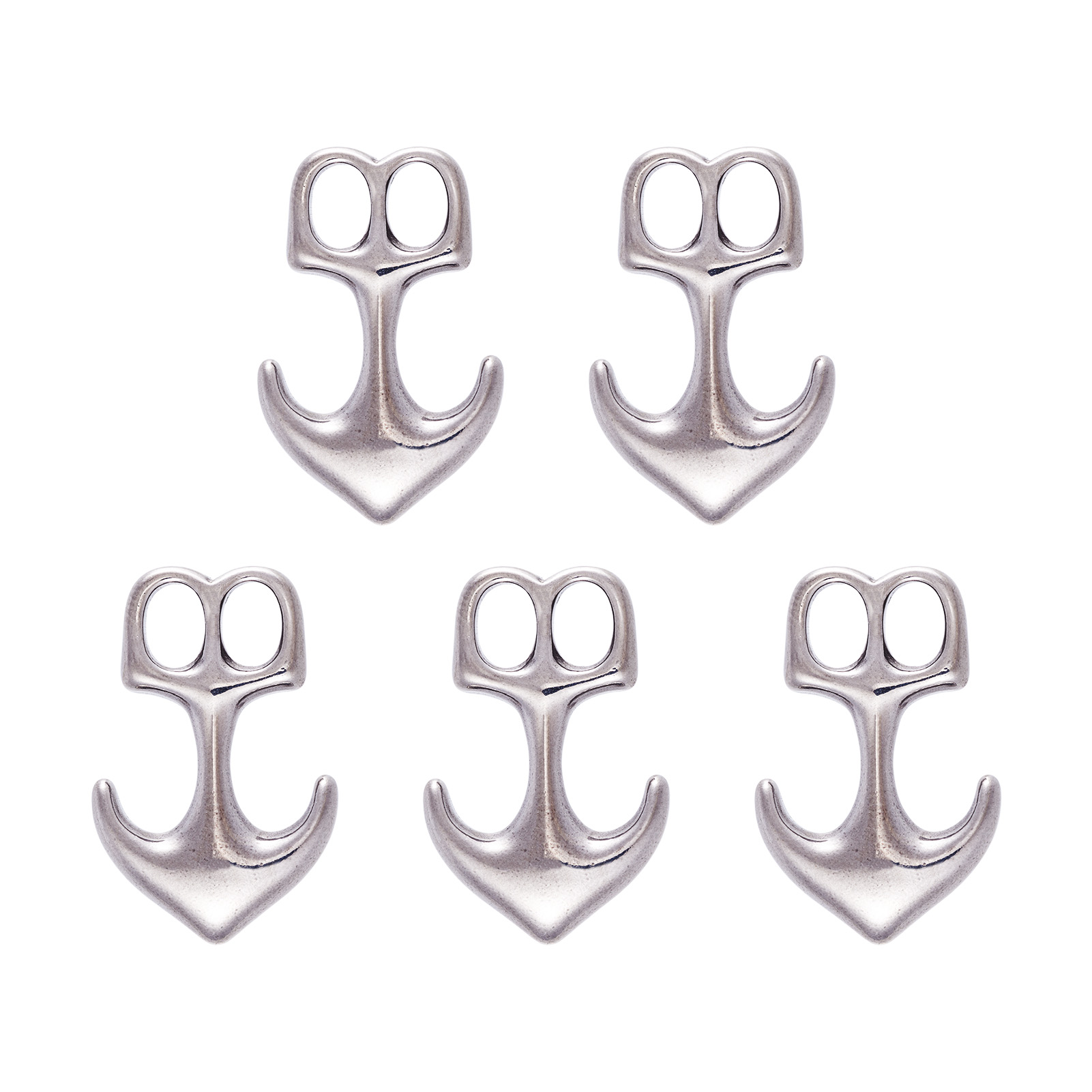 Patent Leather Oxford - 5pcs Anchor Hook Clasps 304 Stainless