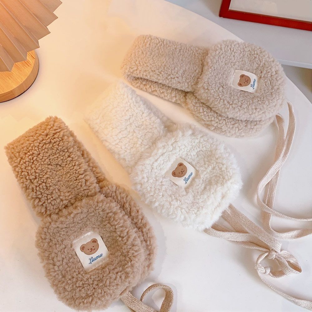 Windsor Knot Tie - New Cute Bear Tie Plush Earmuffs