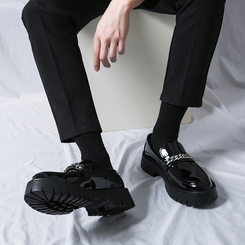 STRONGSHEN Men Leather Casual  - Patent Leather Oxford 评论和价格