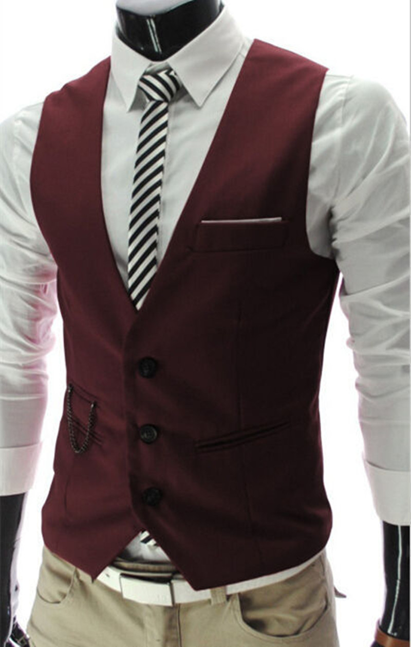 High Quality Dress Vests For M - Men Formal Wear Vest 评论和价格