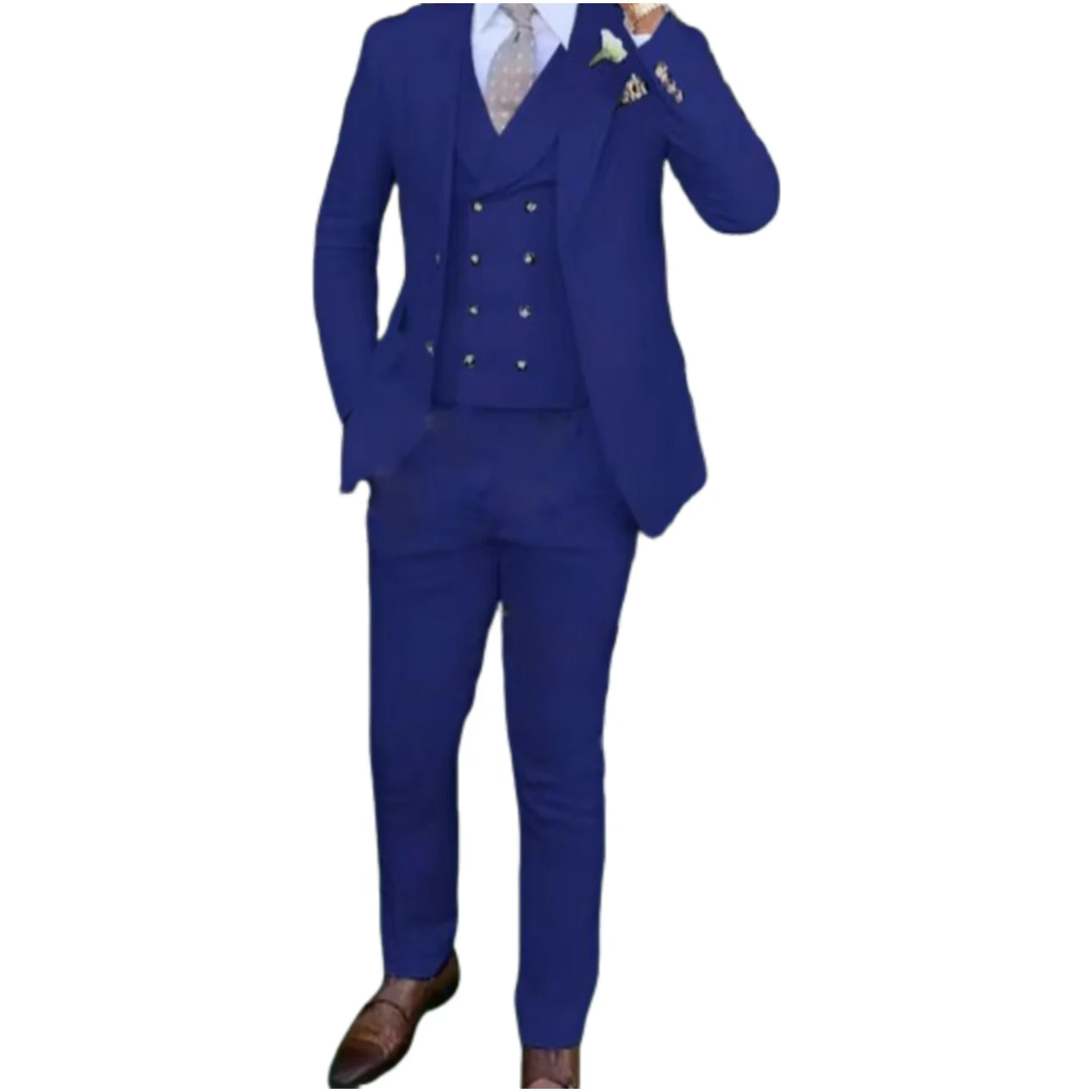 Men's slim-fit three-piece sui - Men Formal Wear Vest 评论和价格