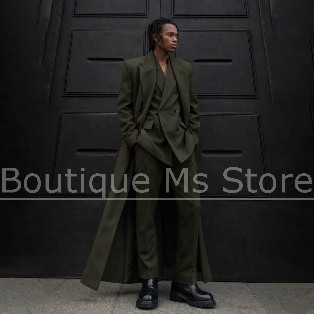 Men Long Suit Three Piece Over - Men'S Hip Formal Wear 评论和价格