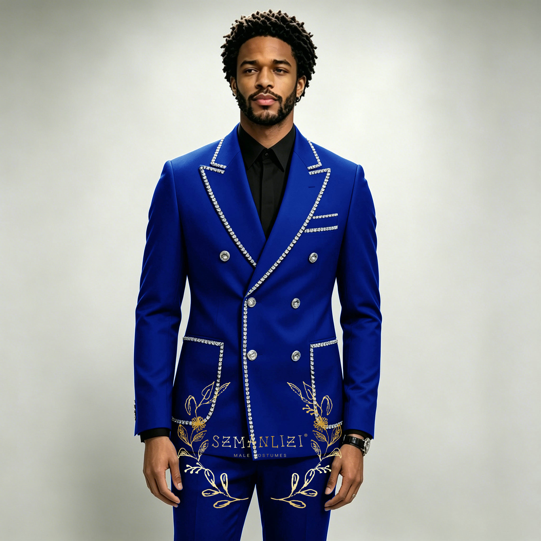 Luxury Men's Suits 2 Pieces Ro - Men Formal Wear For Wedding 评论和价格