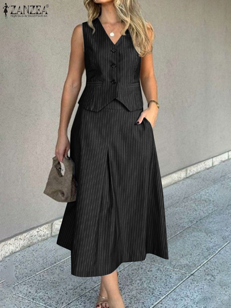 ZANZEA Office Women 2 Piece Se - Men Formal Wear Vest 评论和价格
