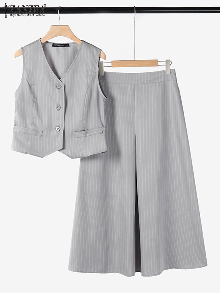 ZANZEA Office Women 2 Piece Se - Men Formal Wear Vest 评论和价格