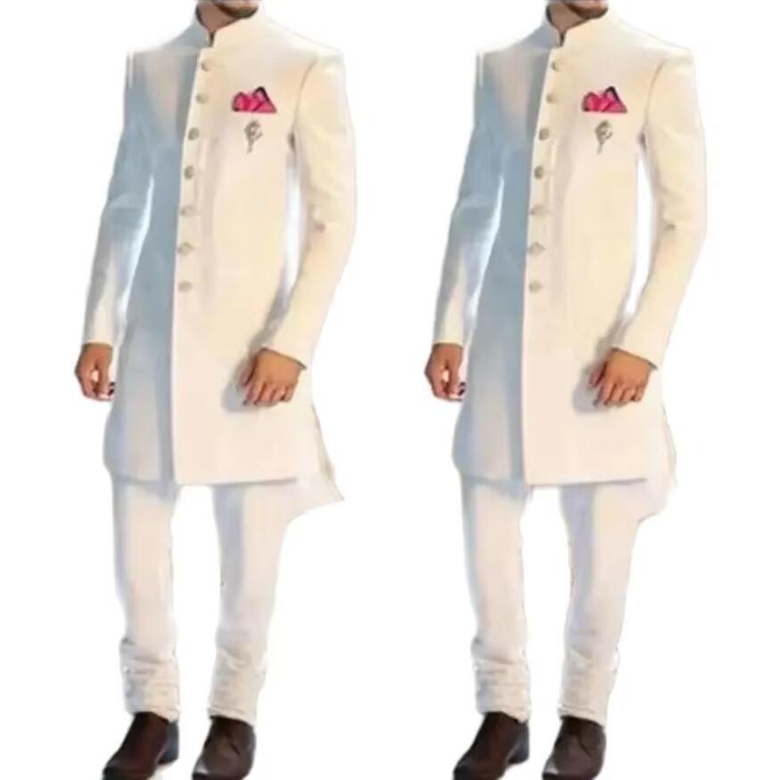 New Classic White Men Suit Lon - Men Formal Wear Indian 评论和价格