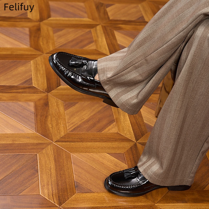 New Men Patent Genuine leather - Patent Leather Oxford 评论和价格