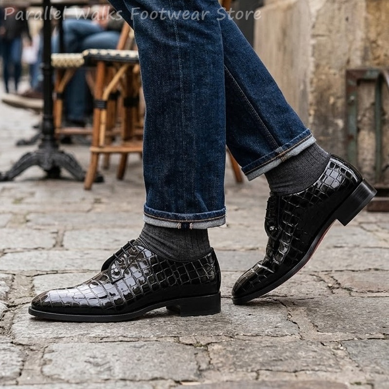 Men Patent Leather Oxford Shoe - Patent Leather Oxford 评论和价格