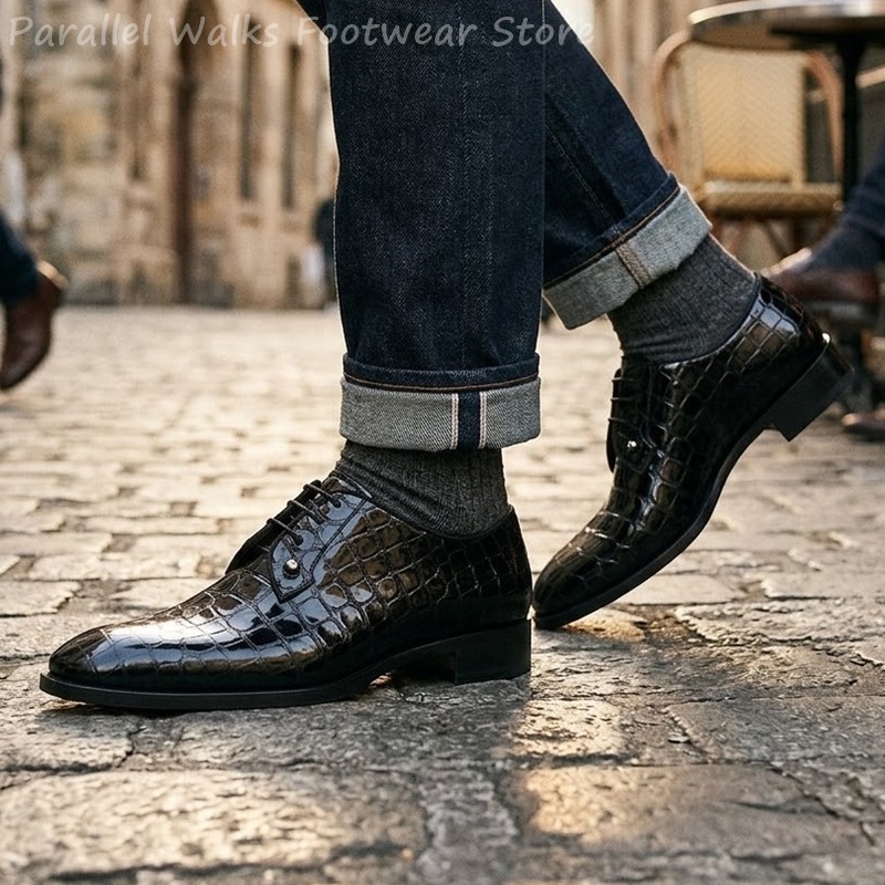 Men Patent Leather Oxford Shoe - Patent Leather Oxford 评论和价格