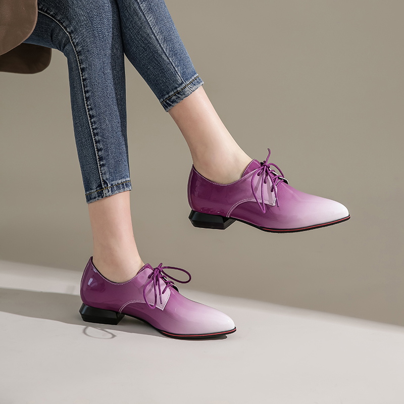British Women Oxfords Gradient - Patent Leather Oxford 评论和价格