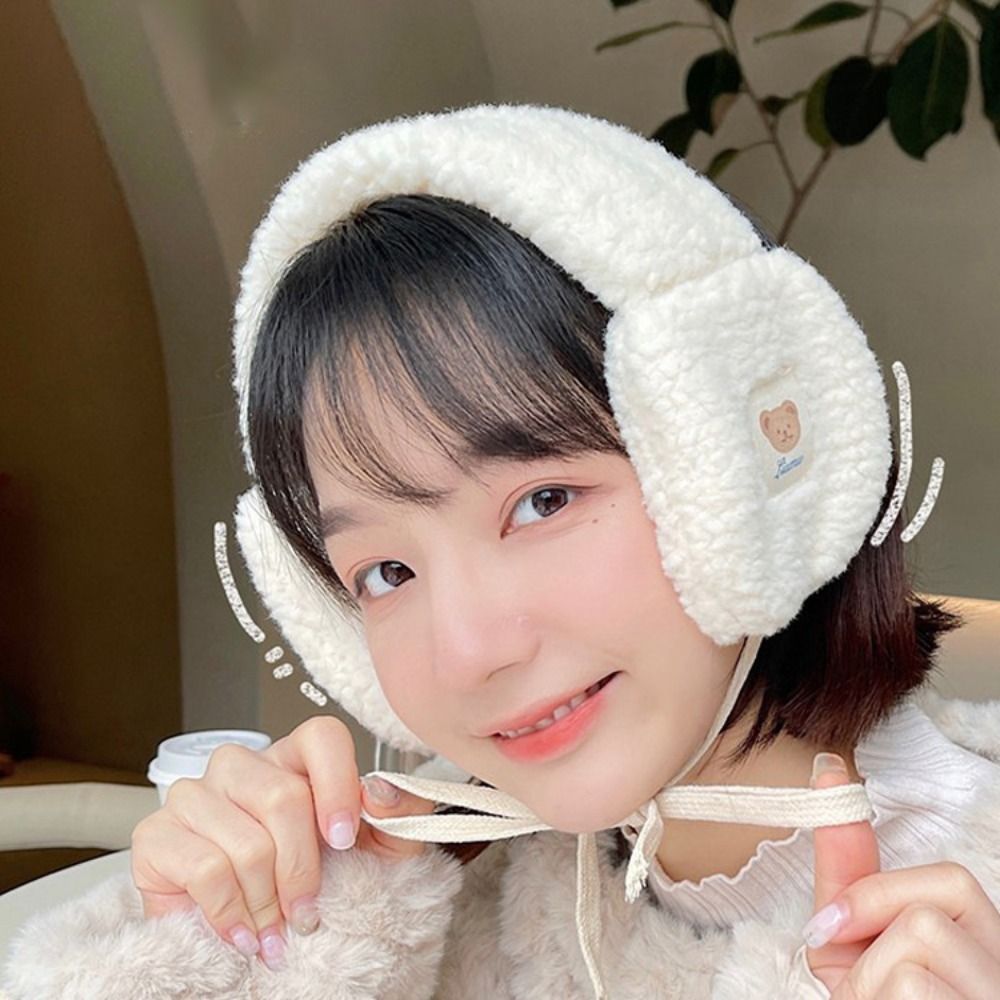 New Cute Bear Tie Plush Earmuf - Windsor Knot Tie 评论和价格