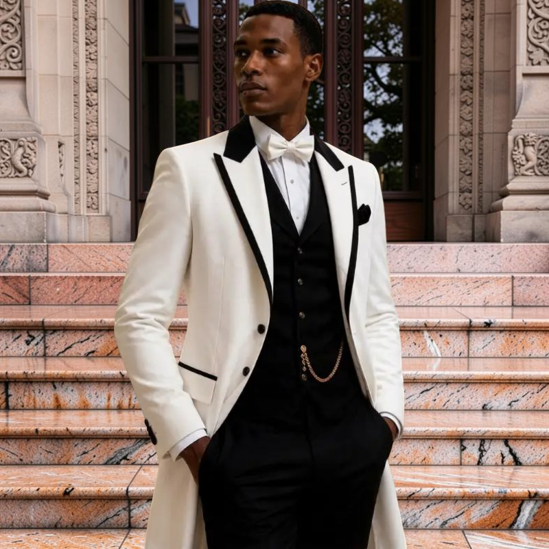 3 Pcs Wedding Suits for Men Sl - Men Formal Wear For Wedding 评论和价格