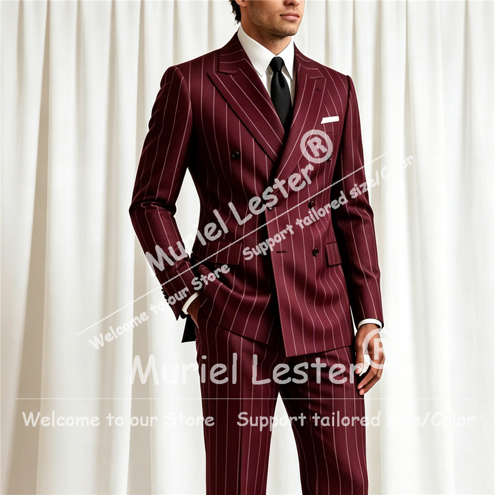 Elegant Stripes Suit Men 2 Pie - Men'S Formal Wear 评论和价格