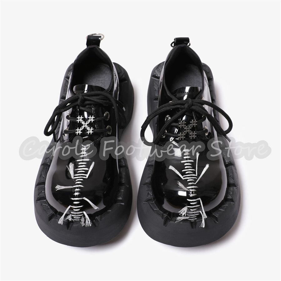 Male Chunky Bottom Heigh Incre - Patent Leather Oxford 评论和价格