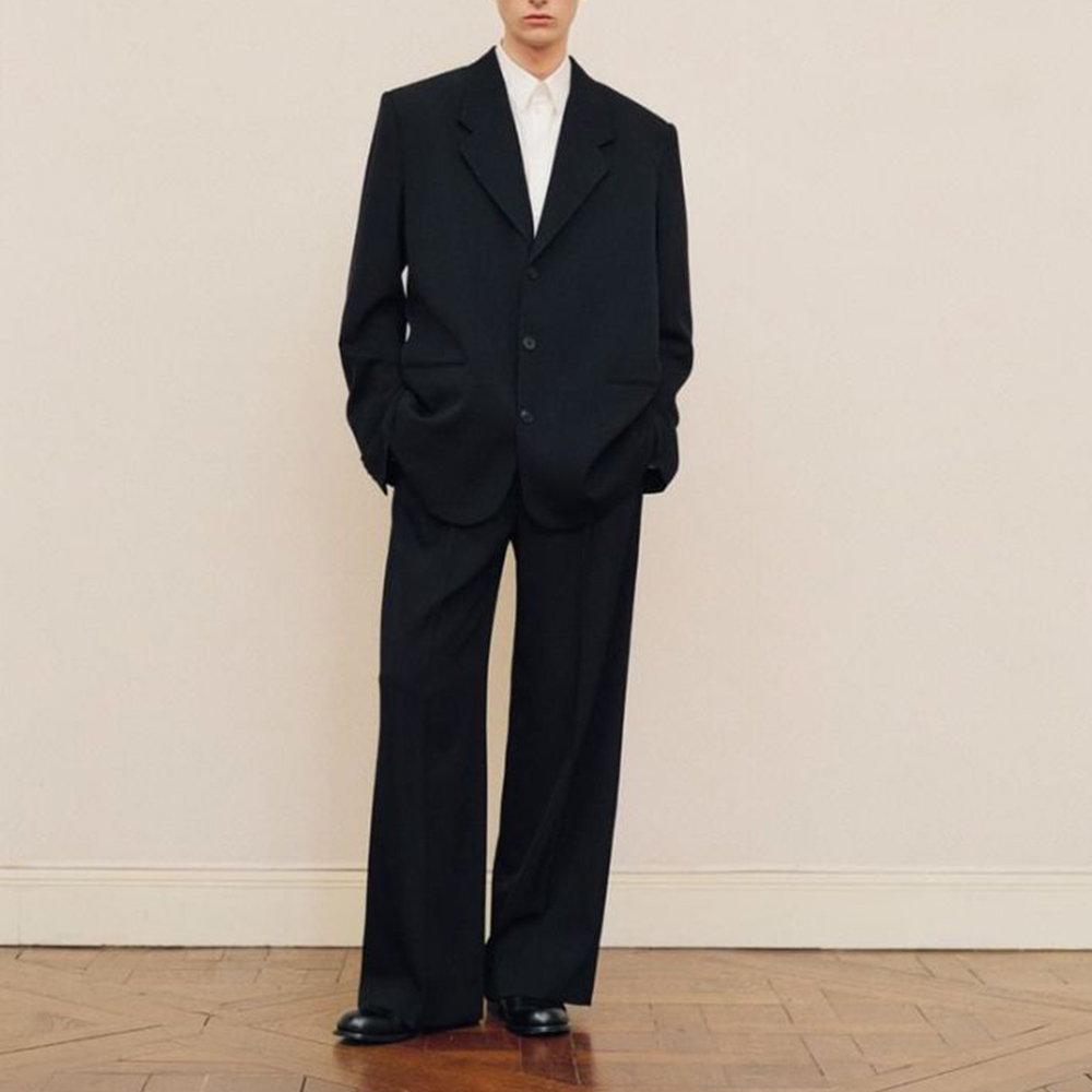 Men's Black Oversized Suit Set - Men Formal Wear For Wedding 评论和价格